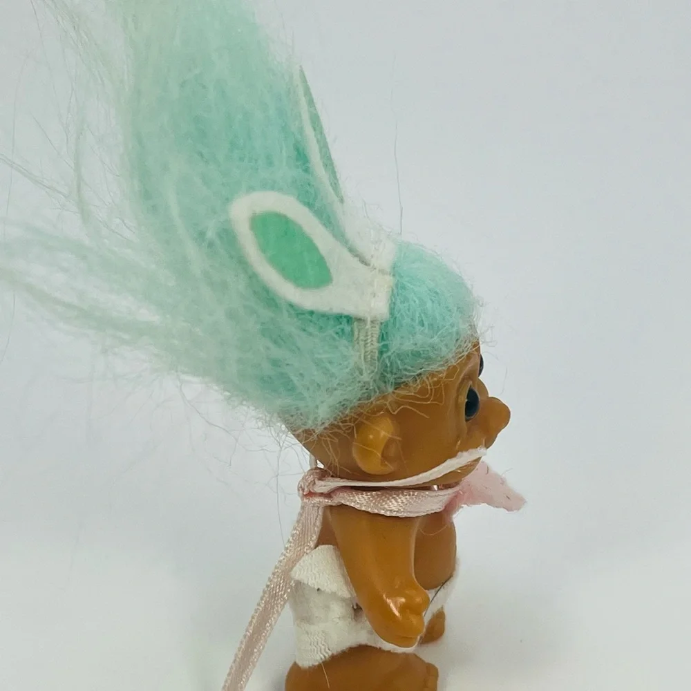 Russ Troll Doll! 2” Green Hair Brown Eyes! Toddler Baby! Easter Bunny!